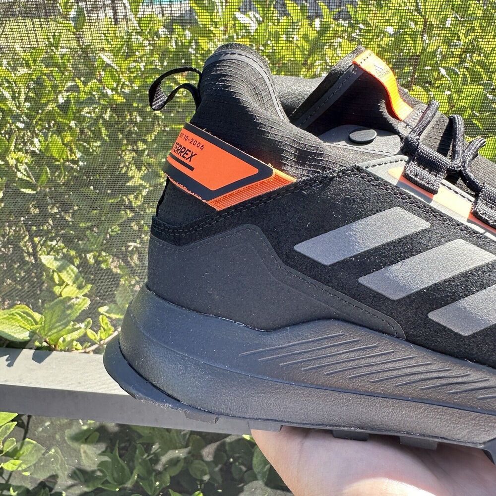 Adidas Terrex Hikster Mid Core Black Signal Orange Men's Shoes EH3529 Size 9.5 - Picture 14 of 15